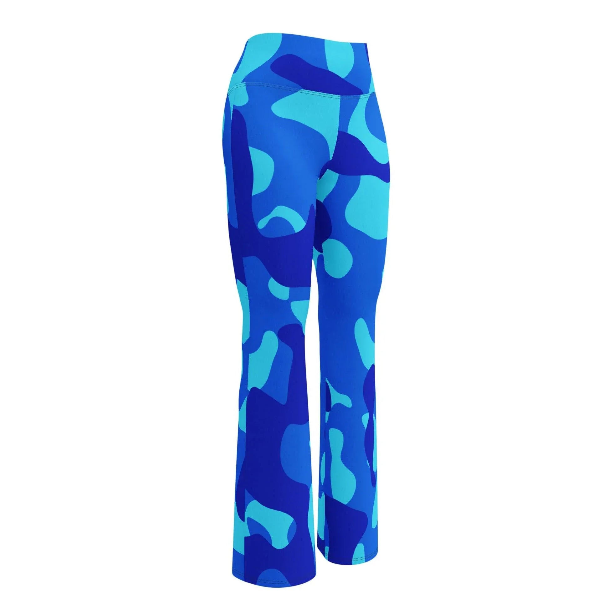 blue-camouflage-high-waist-flare-leggings-flare-leggings-jlr-design-10 - JLR Design