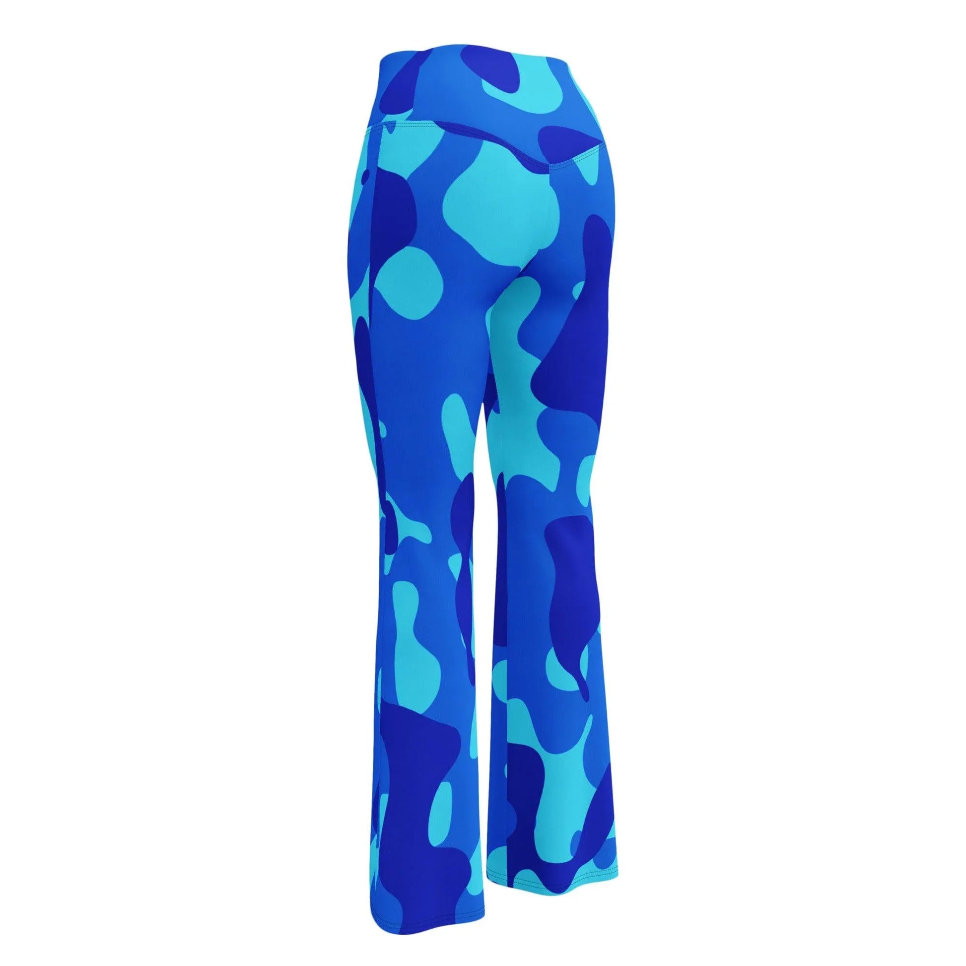 blue-camouflage-high-waist-flare-leggings-flare-leggings-jlr-design-11 - JLR Design