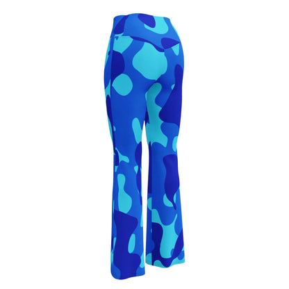 blue-camouflage-high-waist-flare-leggings-flare-leggings-jlr-design-11 - JLR Design