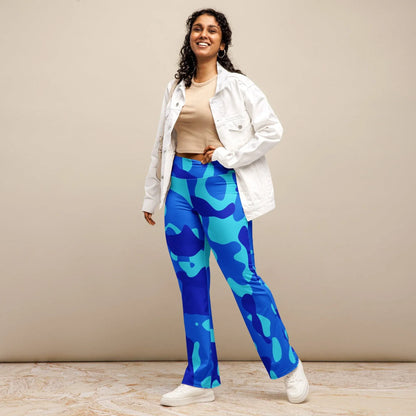 blue-camouflage-high-waist-flare-leggings-flare-leggings-jlr-design-3 - JLR Design