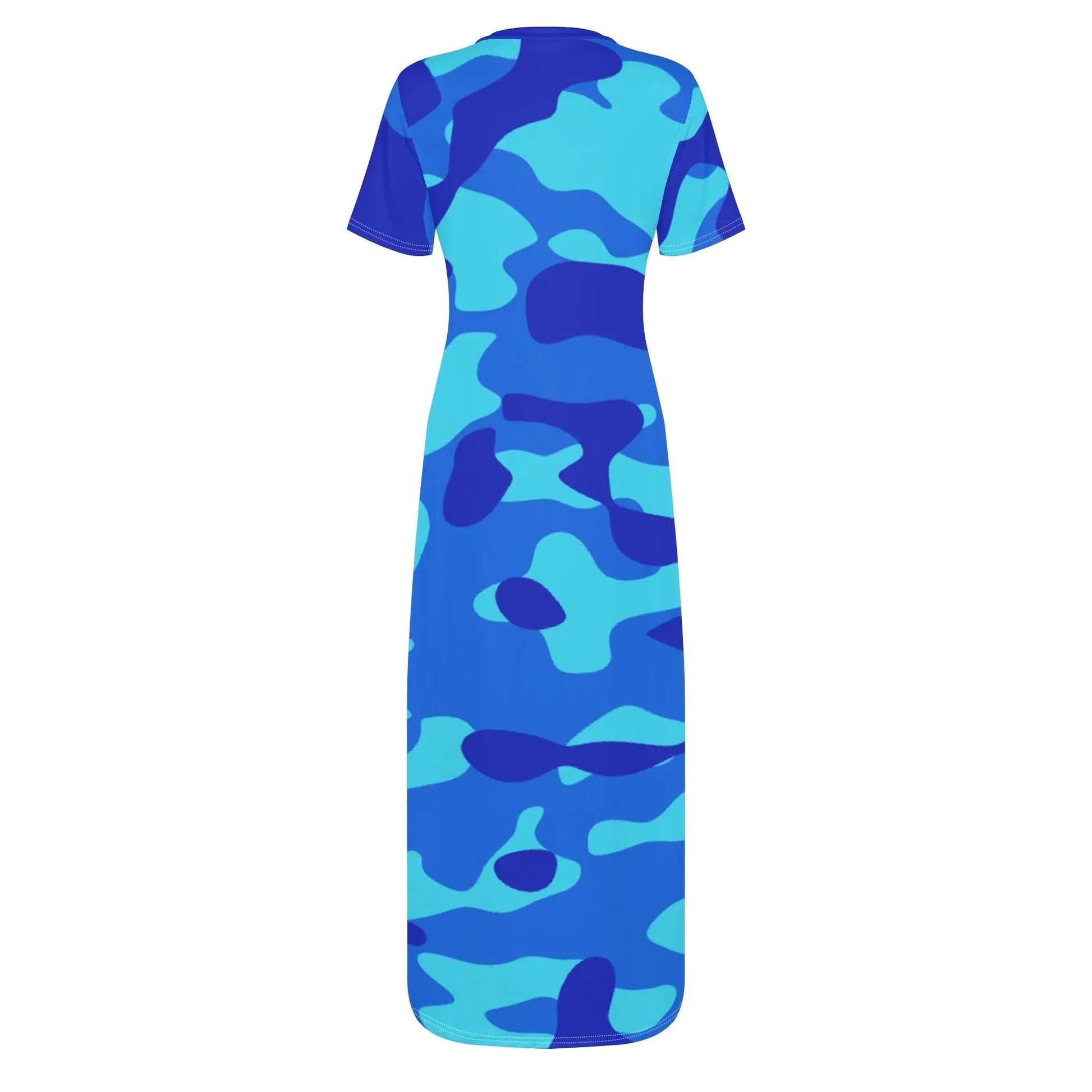 blue-camouflage-short-sleeve-long-dress-long-dress-jlr-design-4 - JLR Design