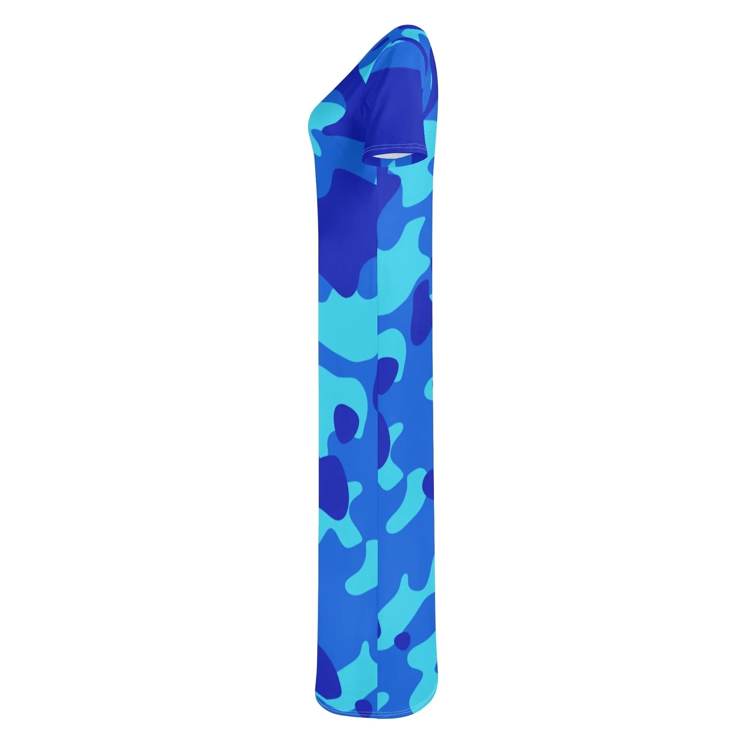 blue-camouflage-short-sleeve-long-dress-long-dress-jlr-design-6 - JLR Design