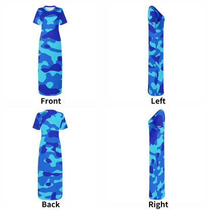 blue-camouflage-short-sleeve-long-dress-long-dress-jlr-design-7 - JLR Design