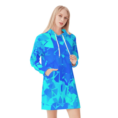 blue-crystal-damen-hoodiekleid-warmes-velvet-kapuzenkleid-aus-weichem-samt-fleece-hoodiekleid-jlr-design-1 - JLR Design