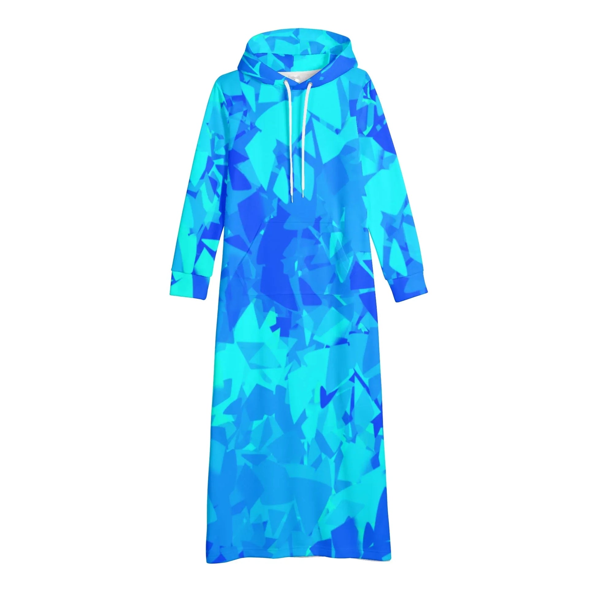 blue-crystal-damen-maxi-hoodiekleid-knochellanges-kapuzenkleid-aus-weich-angerautem-fleece-hoodiekleid-jlr-design-4 - JLR Design