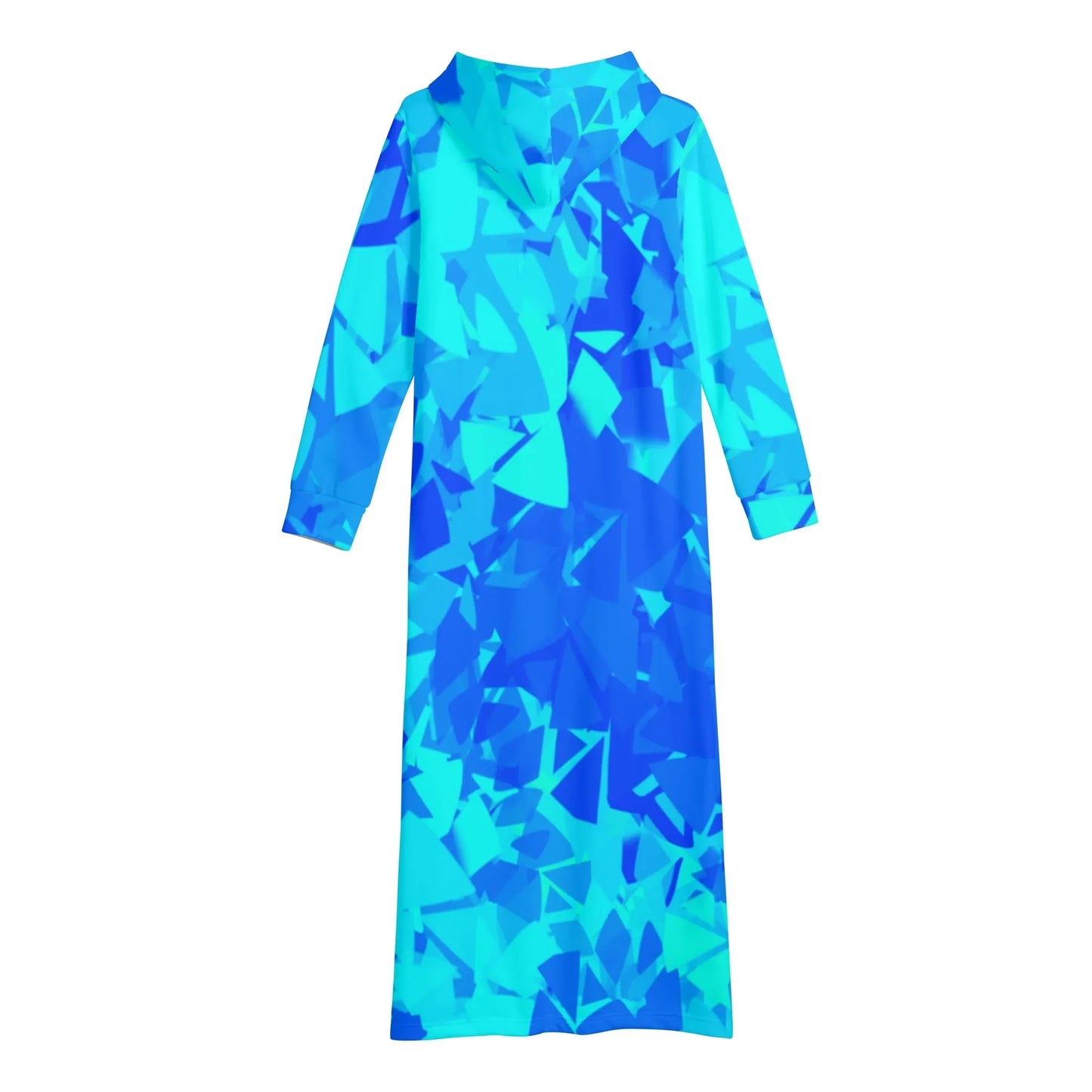 blue-crystal-damen-maxi-hoodiekleid-knochellanges-kapuzenkleid-aus-weich-angerautem-fleece-hoodiekleid-jlr-design-5 - JLR Design