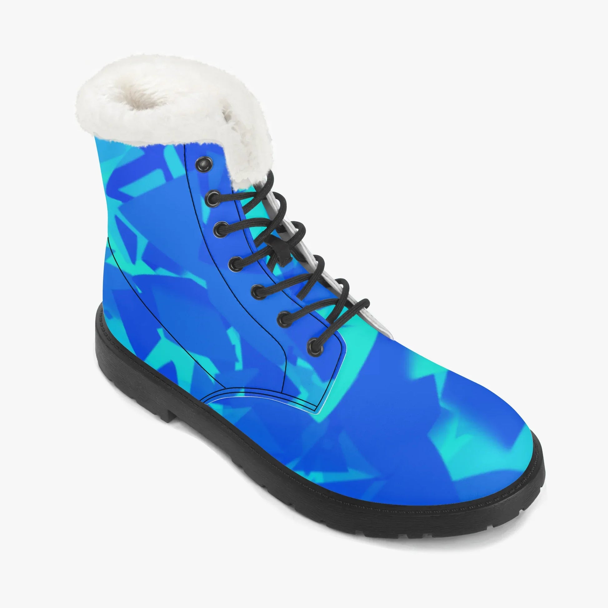 blue-crystal-faux-fur-leder-boots-boots-jlr-design-7 - JLR Design