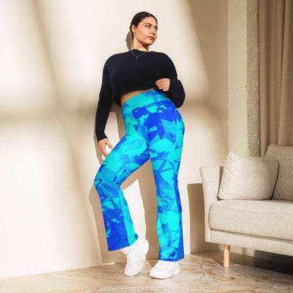 blue-crystal-high-waist-flare-leggings-flare-leggings-jlr-design-3 - JLR Design