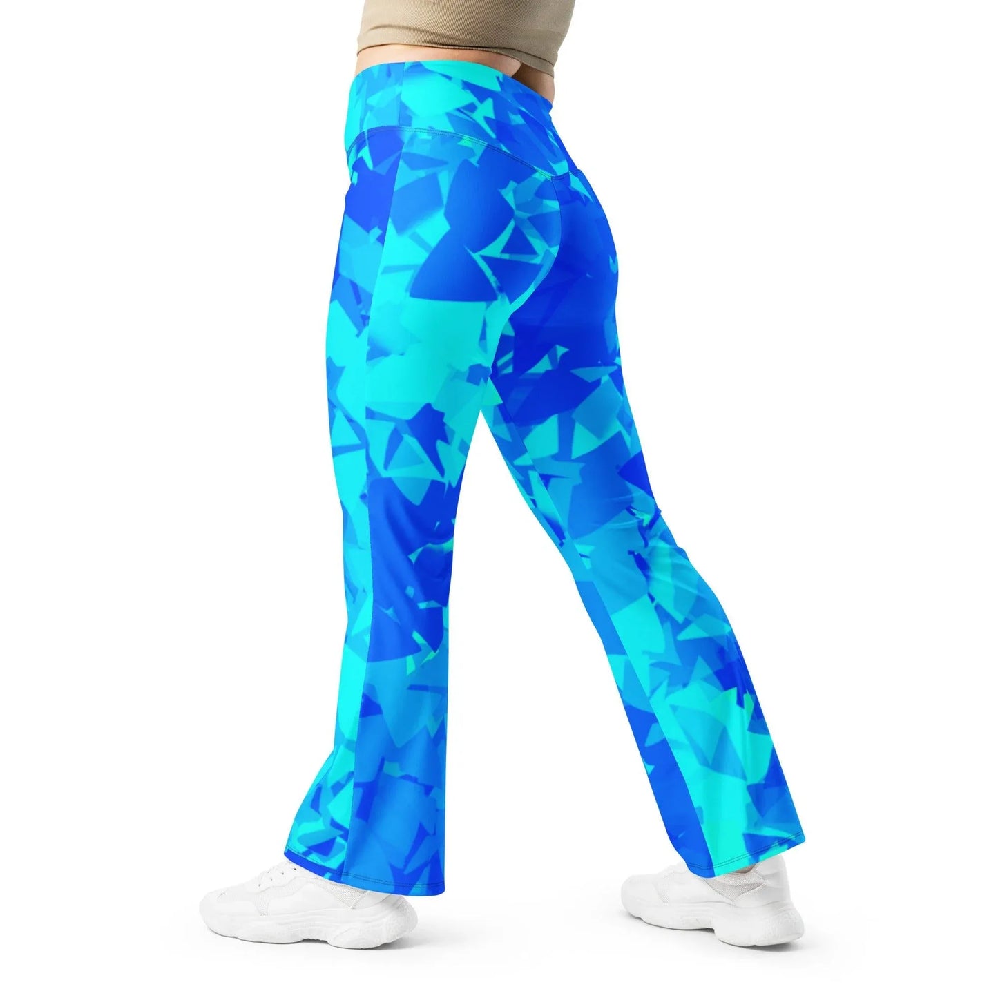 blue-crystal-high-waist-flare-leggings-flare-leggings-jlr-design-5 - JLR Design