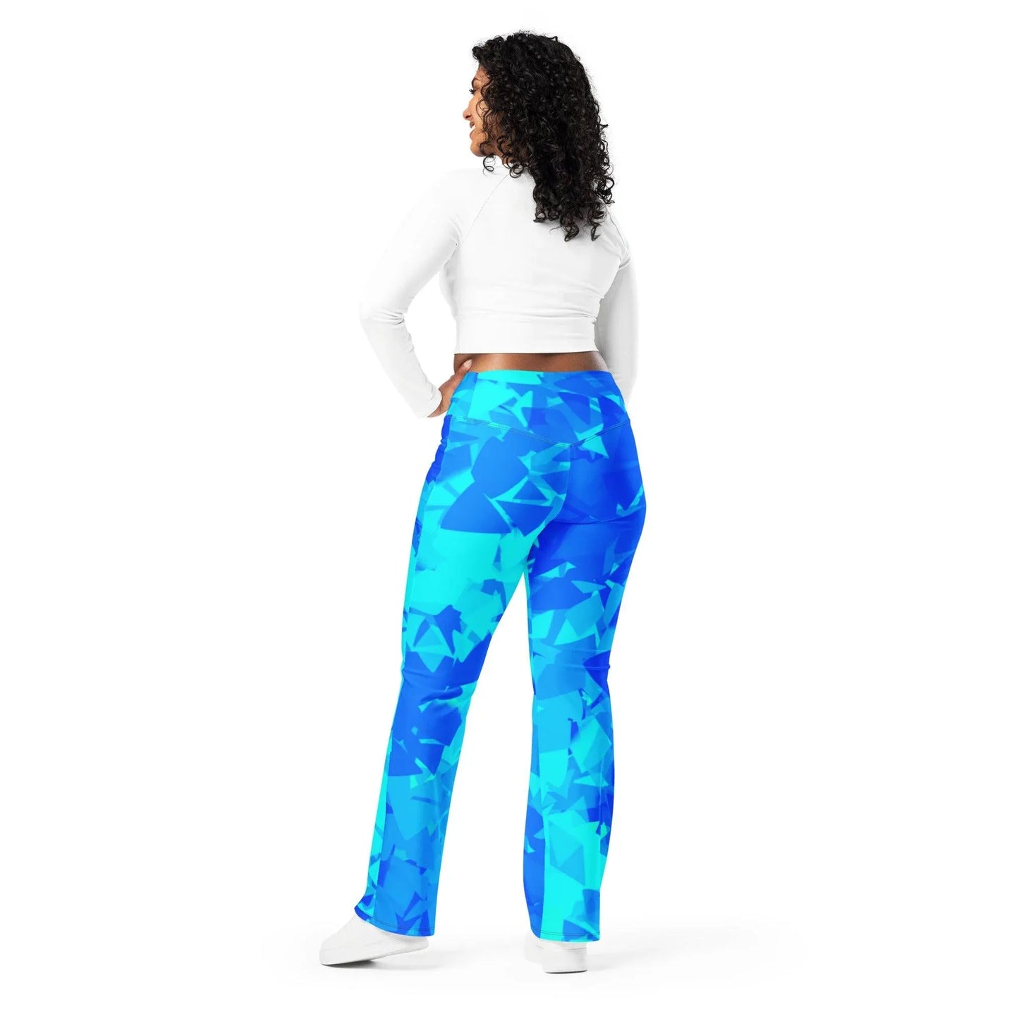 blue-crystal-high-waist-flare-leggings-flare-leggings-jlr-design-9 - JLR Design