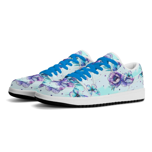 blue-flowers-low-top-leder-sneaker-fur-damen-sneaker-jlr-design-1 - JLR Design