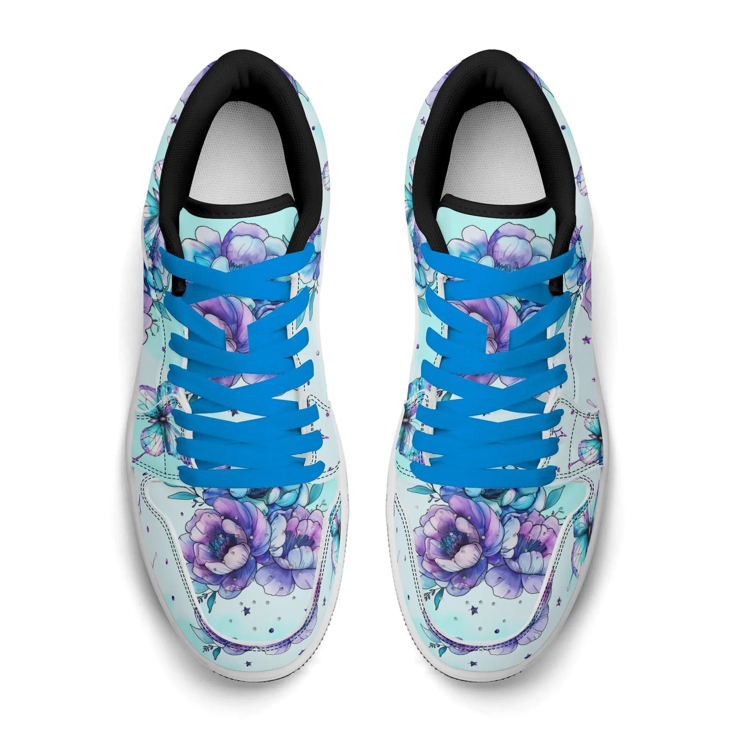 blue-flowers-low-top-leder-sneaker-fur-damen-sneaker-jlr-design-14 - JLR Design