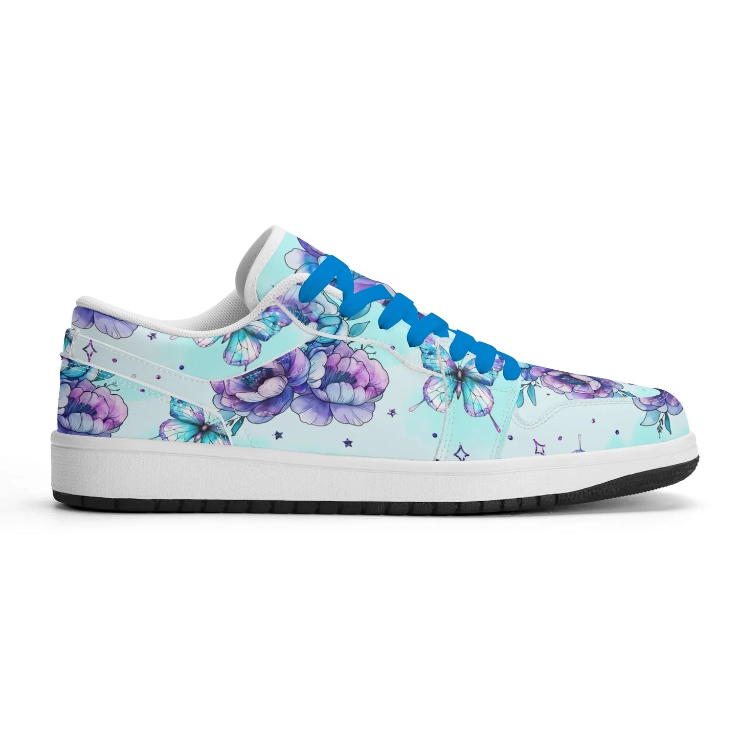 blue-flowers-low-top-leder-sneaker-fur-damen-sneaker-jlr-design-5 - JLR Design