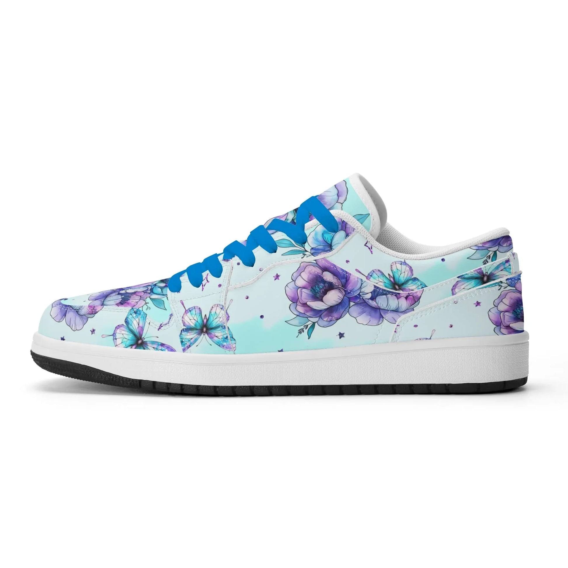 blue-flowers-low-top-leder-sneaker-fur-herren-sneaker-jlr-design-2 - JLR Design