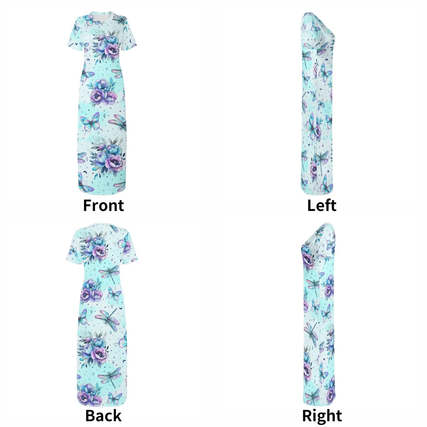 blue-flowers-short-sleeve-long-dress-long-dress-jlr-design-7 - JLR Design