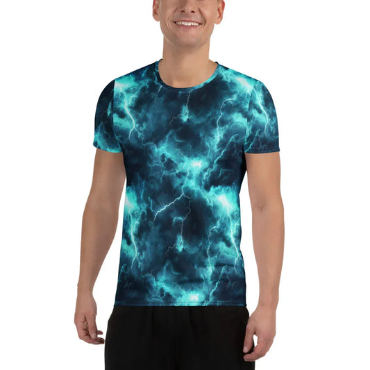 blue-lightning-sport-t-shirt-fur-herren-sport-t-shirt-jlr-design-1 - JLR Design