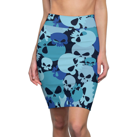 blue-skull-bleistiftrock-fur-damen-eleganter-mid-waist-rock-mit-stretch-komfort-bleistiftrock-jlr-design-1 - JLR Design