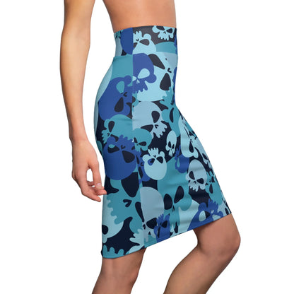 blue-skull-bleistiftrock-fur-damen-eleganter-mid-waist-rock-mit-stretch-komfort-bleistiftrock-jlr-design-3 - JLR Design