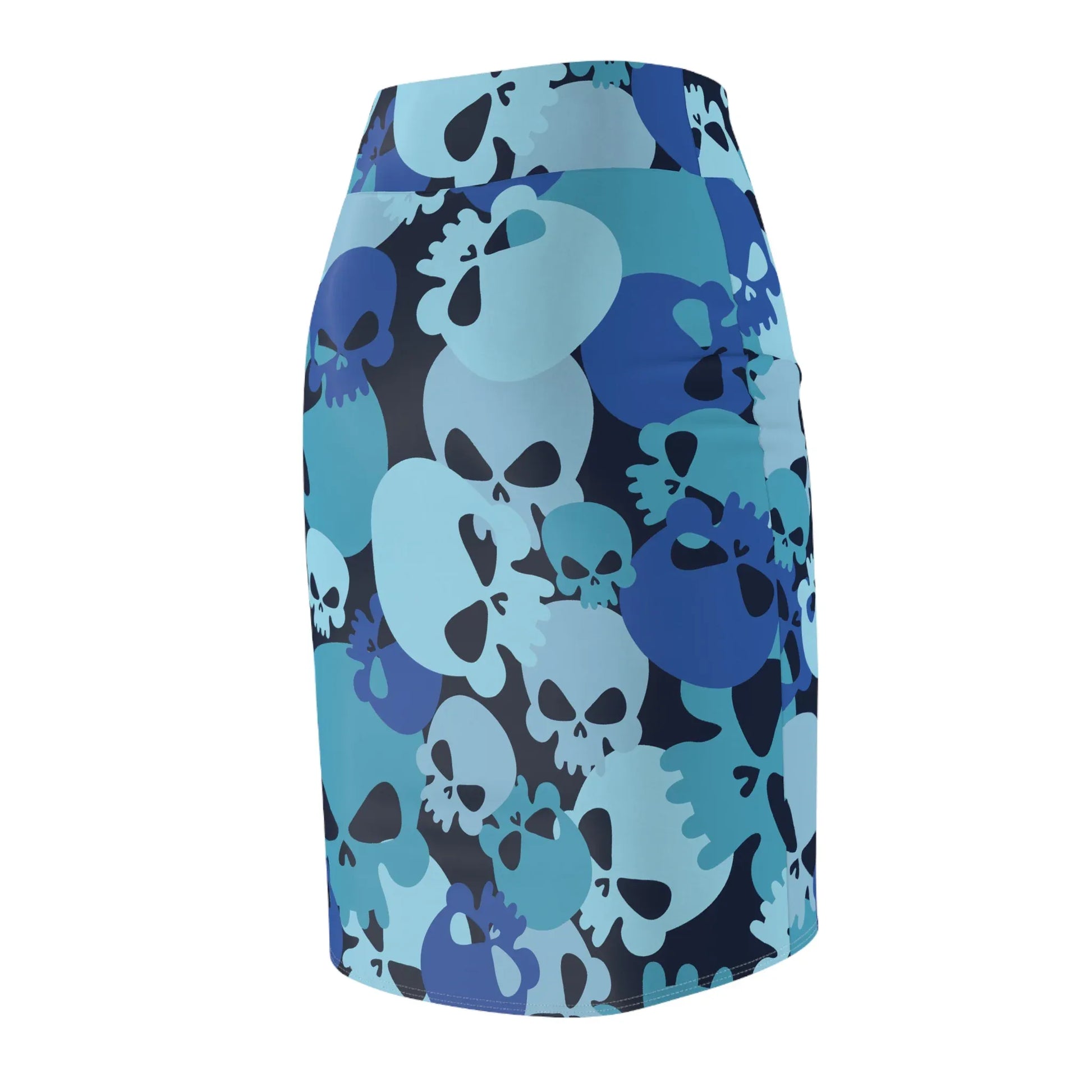 blue-skull-bleistiftrock-fur-damen-eleganter-mid-waist-rock-mit-stretch-komfort-bleistiftrock-jlr-design-7 - JLR Design