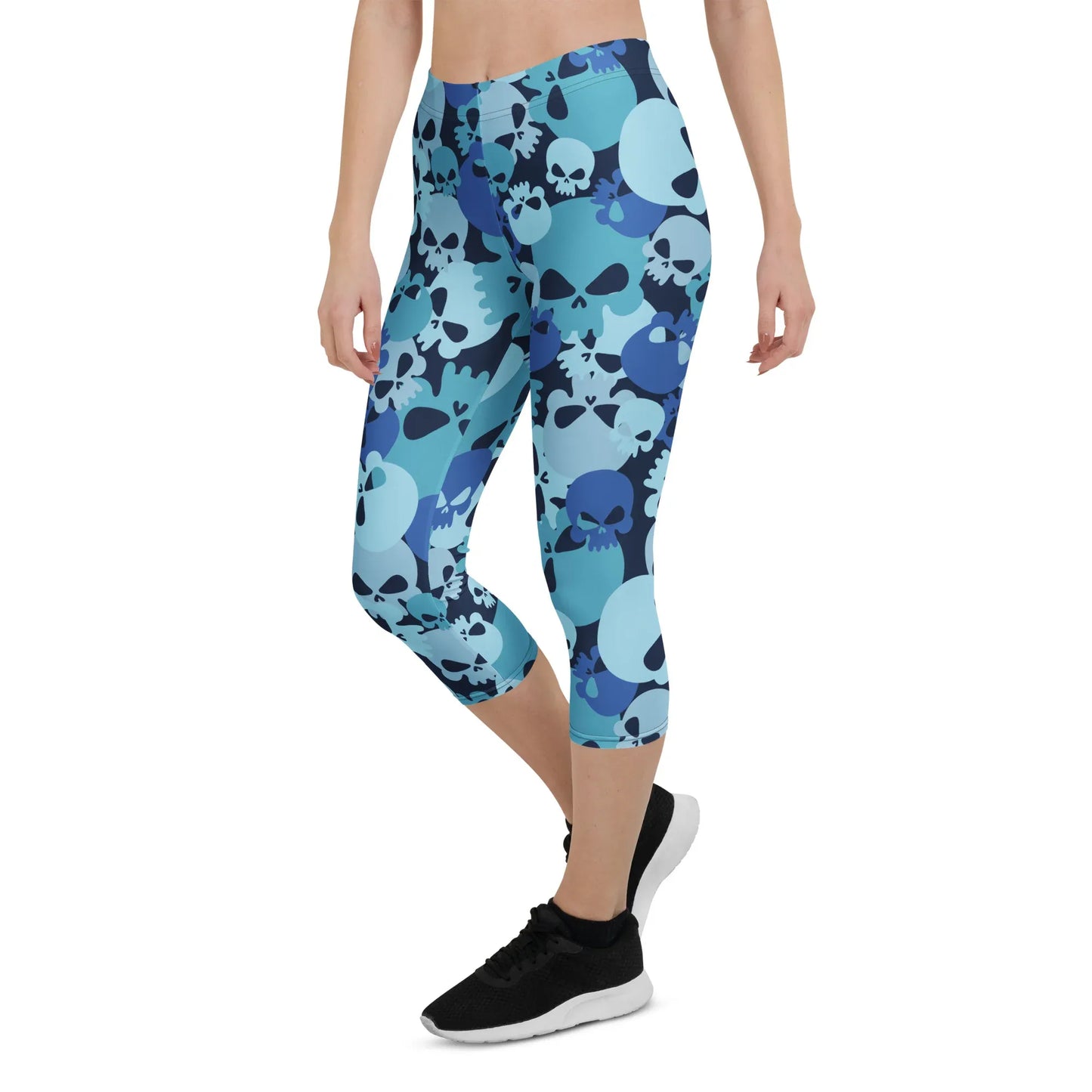 blue-skull-damen-capri-leggings-capri-leggings-jlr-design-11 - JLR Design