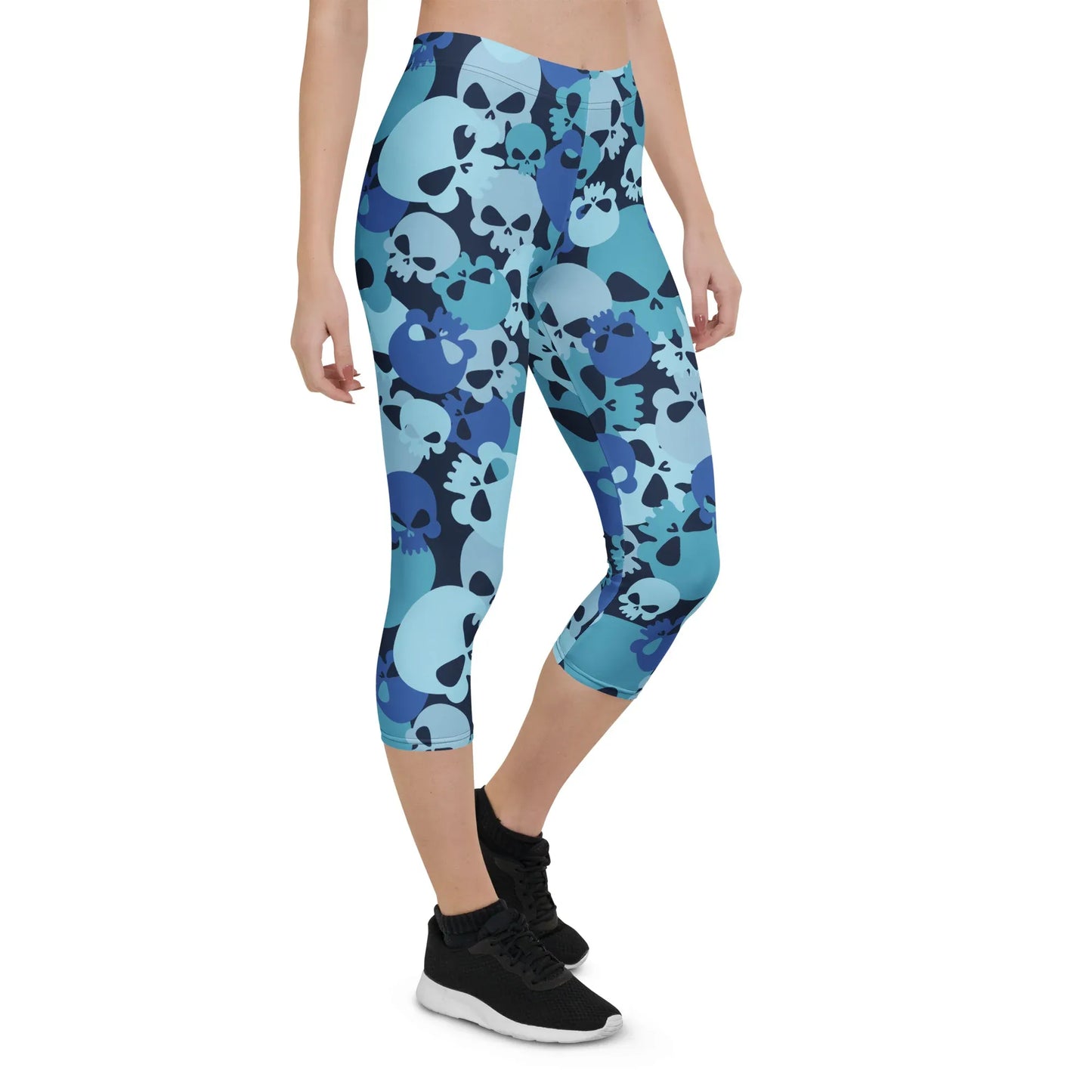 blue-skull-damen-capri-leggings-capri-leggings-jlr-design-12 - JLR Design