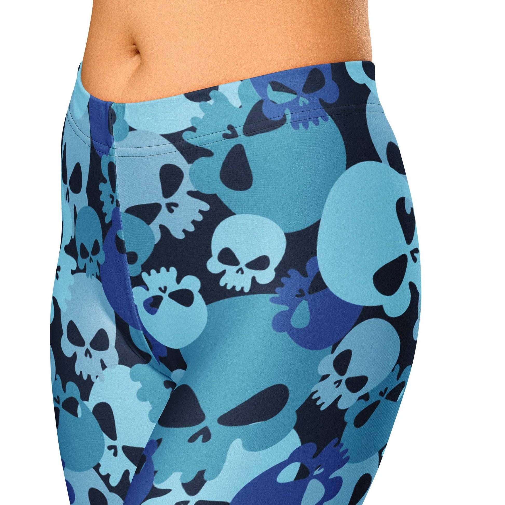 blue-skull-damen-capri-leggings-capri-leggings-jlr-design-2 - JLR Design