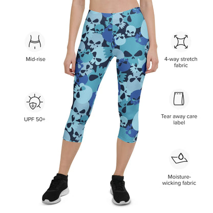 blue-skull-damen-capri-leggings-capri-leggings-jlr-design-6 - JLR Design