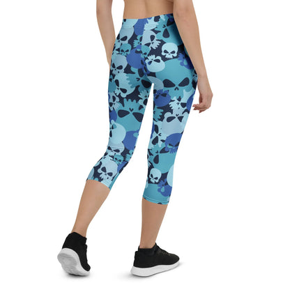 blue-skull-damen-capri-leggings-capri-leggings-jlr-design-8 - JLR Design