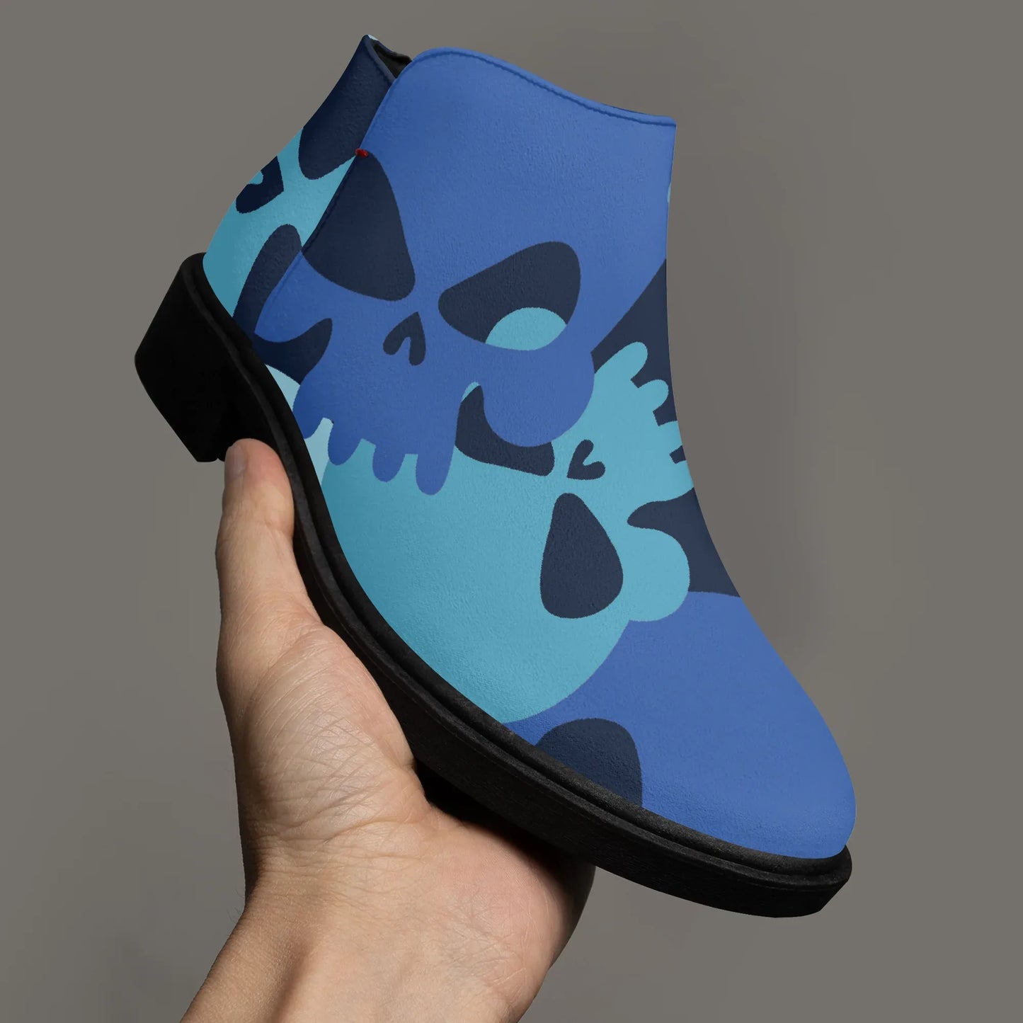 blue-skull-elegante-reissverschluss-stiefeletten-stiefeletten-jlr-design-3 - JLR Design