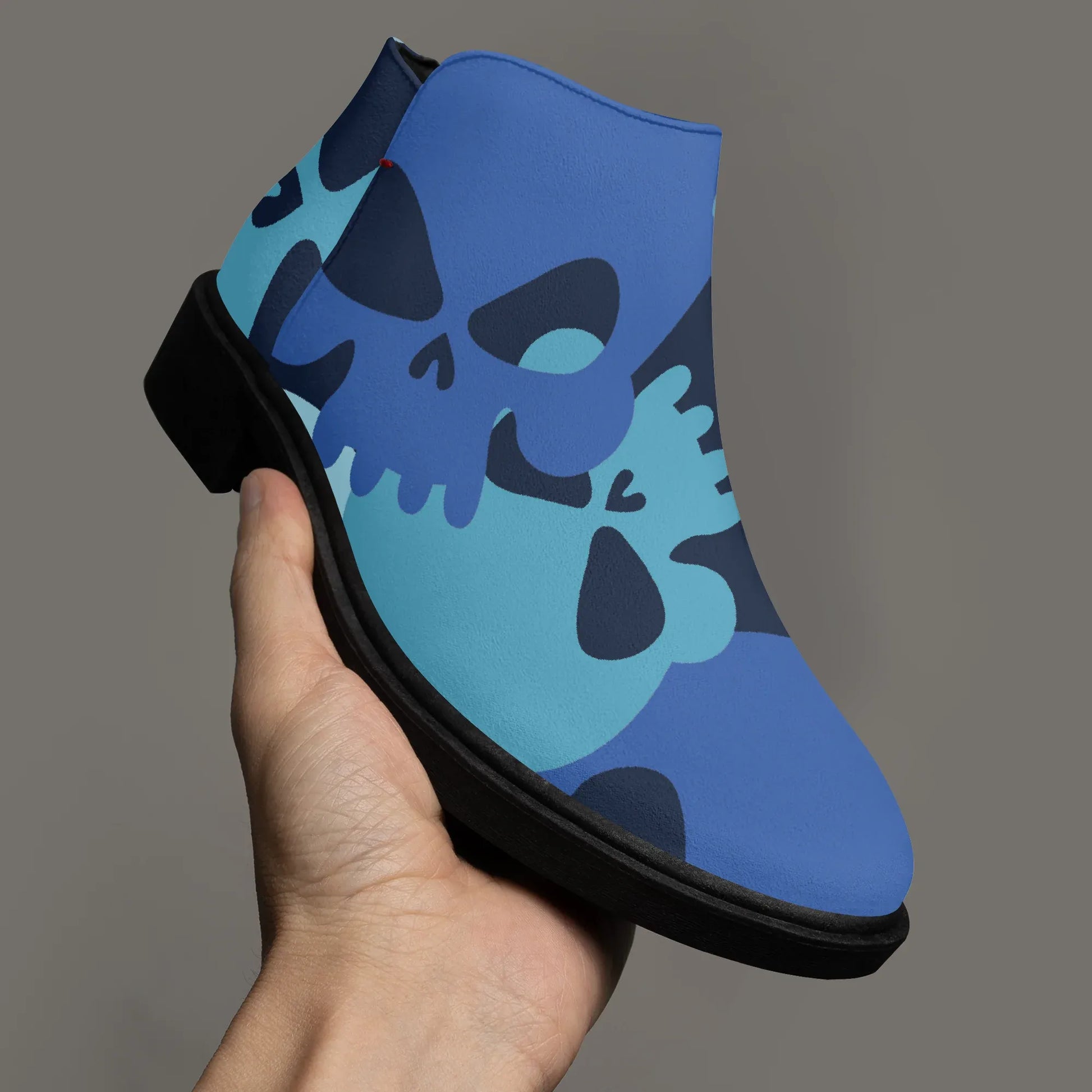 blue-skull-elegante-reissverschluss-stiefeletten-stiefeletten-jlr-design-3 - JLR Design
