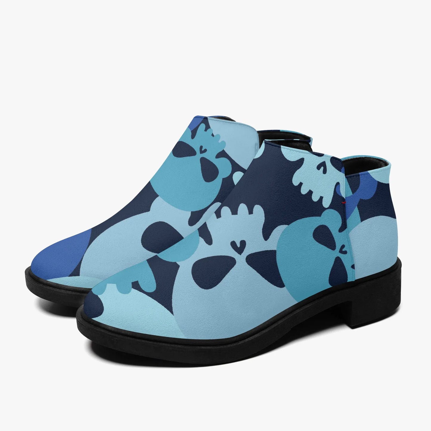 blue-skull-elegante-reissverschluss-stiefeletten-stiefeletten-jlr-design-6 - JLR Design