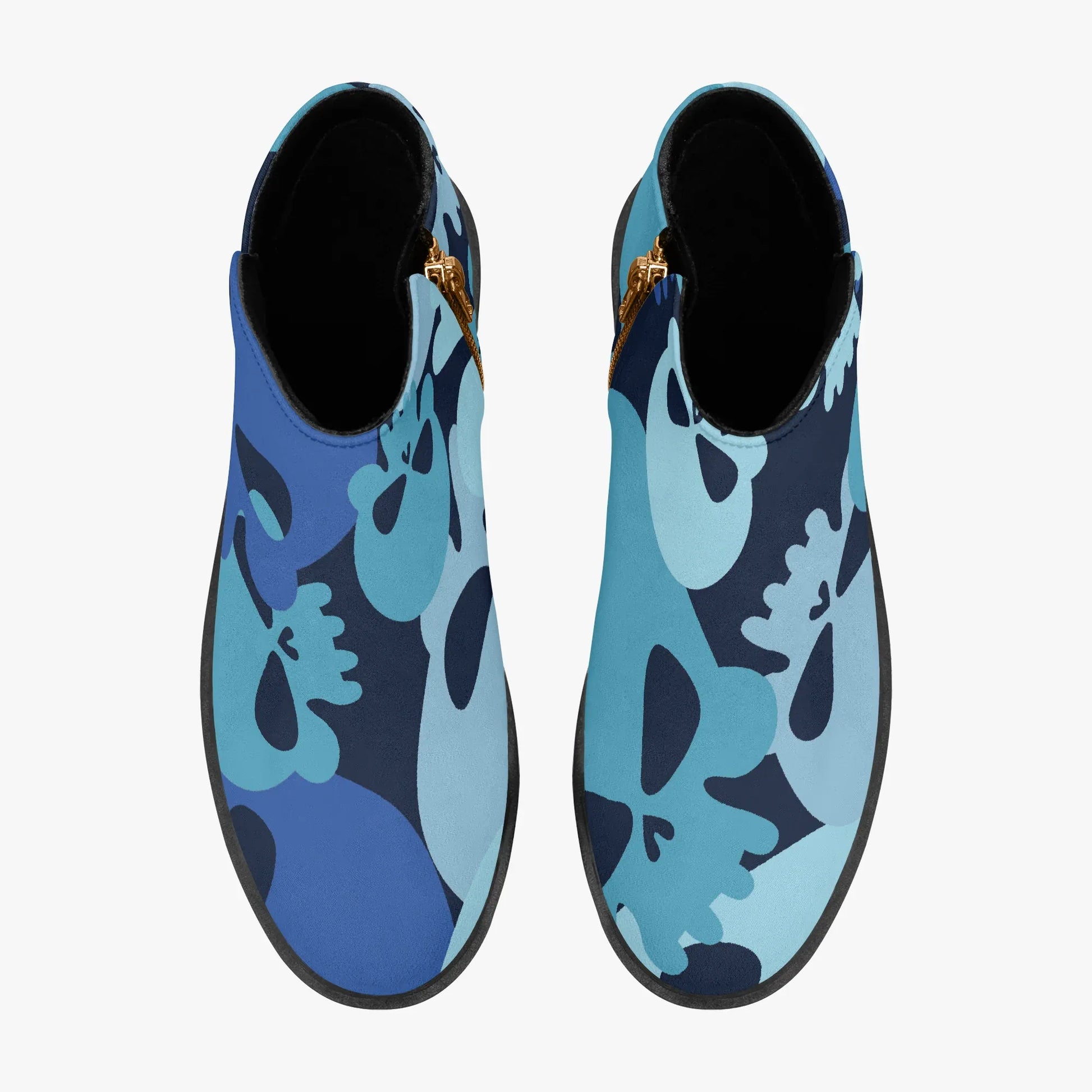 blue-skull-elegante-reissverschluss-stiefeletten-stiefeletten-jlr-design-7 - JLR Design