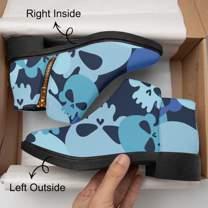 blue-skull-elegante-reissverschluss-stiefeletten-stiefeletten-jlr-design-8 - JLR Design