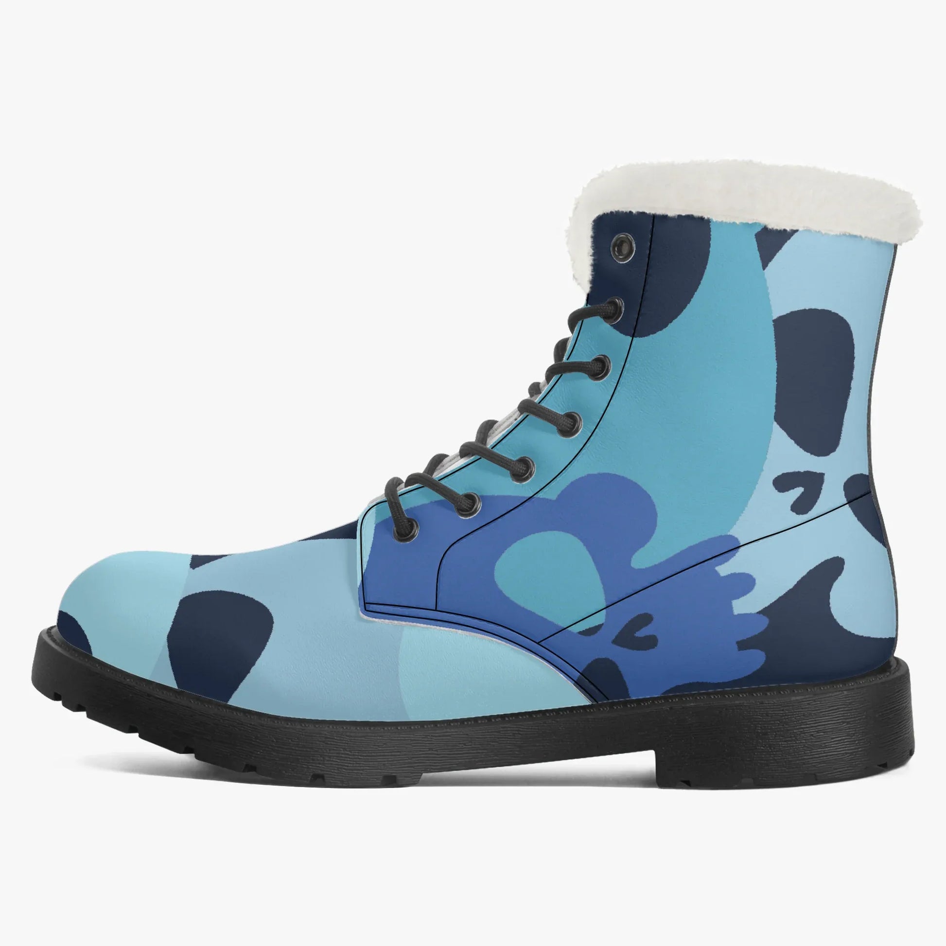 blue-skull-faux-fur-leder-boots-boots-jlr-design-4 - JLR Design