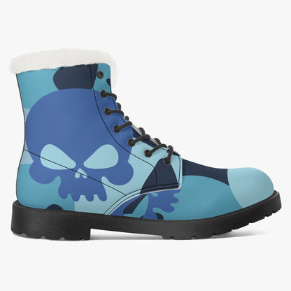 blue-skull-faux-fur-leder-boots-boots-jlr-design-8 - JLR Design