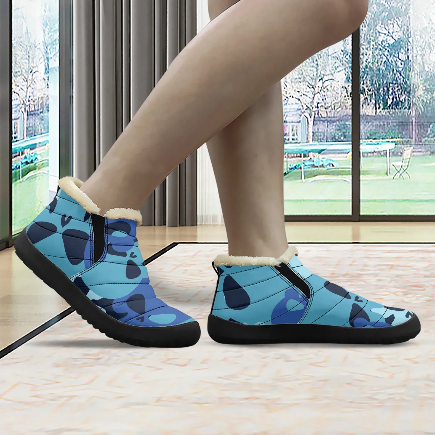 blue-skull-faux-fur-slipper-slipper-jlr-design-3 - JLR Design