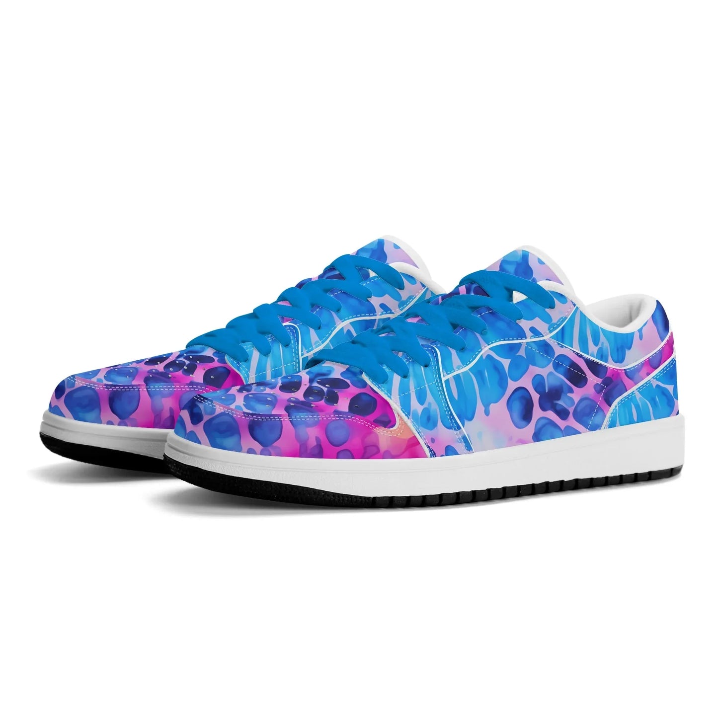 blue-splash-low-top-leder-sneaker-fur-damen-sneaker-jlr-design-1 - JLR Design