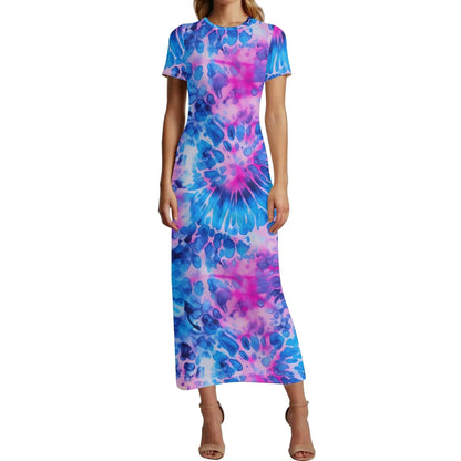 blue-splash-short-sleeve-long-dress-long-dress-jlr-design-1 - JLR Design