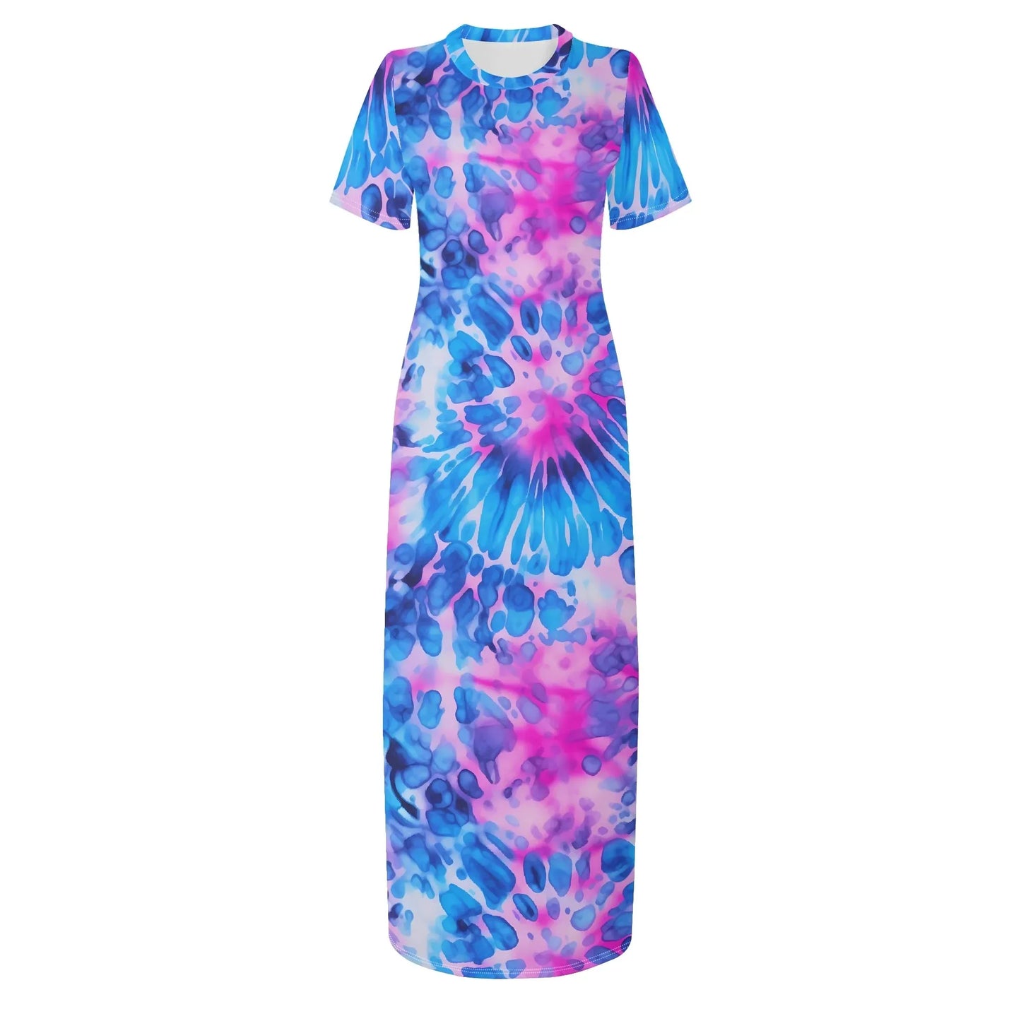 blue-splash-short-sleeve-long-dress-long-dress-jlr-design-3 - JLR Design