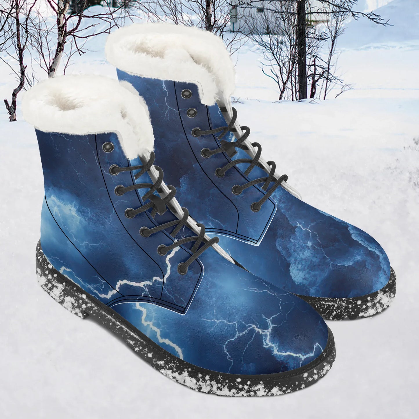 blue-thunder-faux-fur-leder-boots-boots-jlr-design-1 - JLR Design