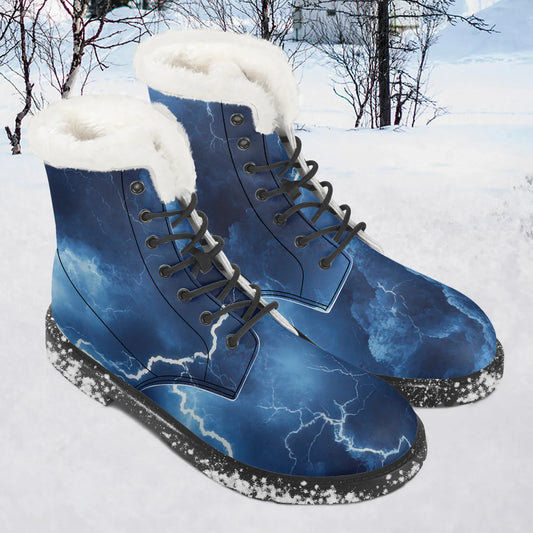blue-thunder-faux-fur-leder-boots-boots-jlr-design-1 - JLR Design