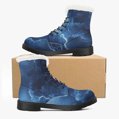 blue-thunder-faux-fur-leder-boots-boots-jlr-design-5 - JLR Design