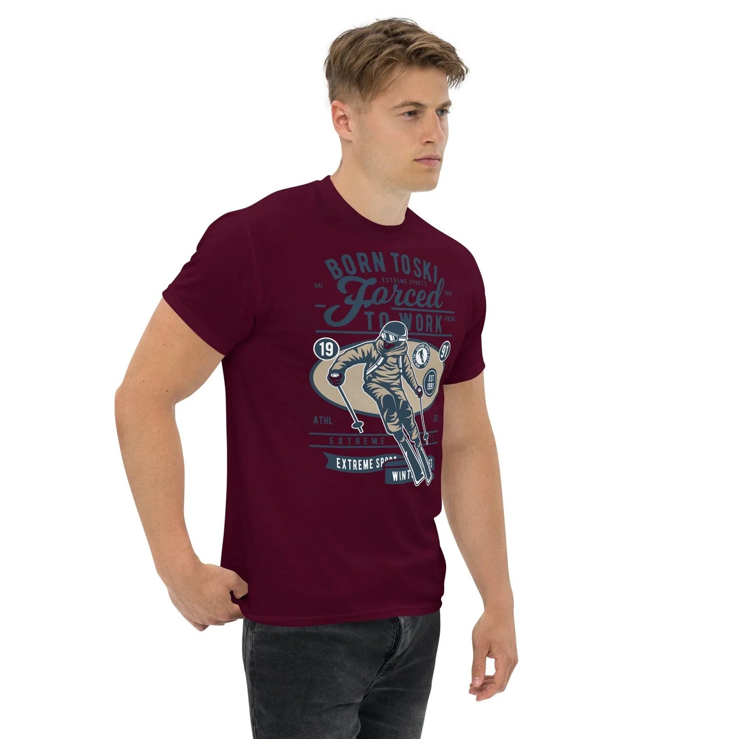 born-to-ski-herren-t-shirt-t-shirt-jlr-design-4 - JLR Design