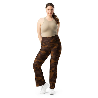 braun-camouflage-high-waist-flare-leggings-flare-leggings-jlr-design-4 - JLR Design