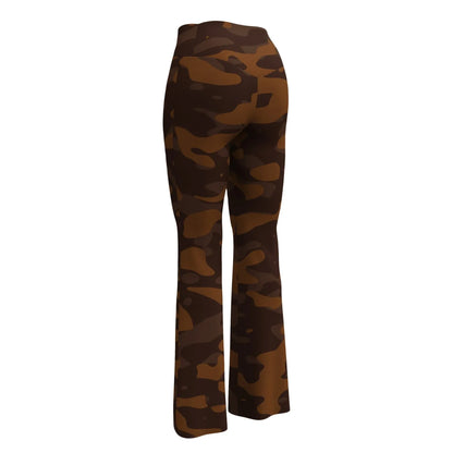 braun-camouflage-high-waist-flare-leggings-flare-leggings-jlr-design-7 - JLR Design