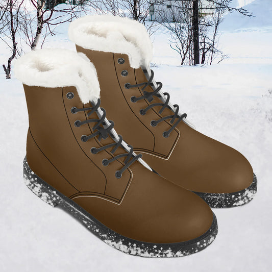 braune-faux-fur-leder-boots-boots-jlr-design-1 - JLR Design