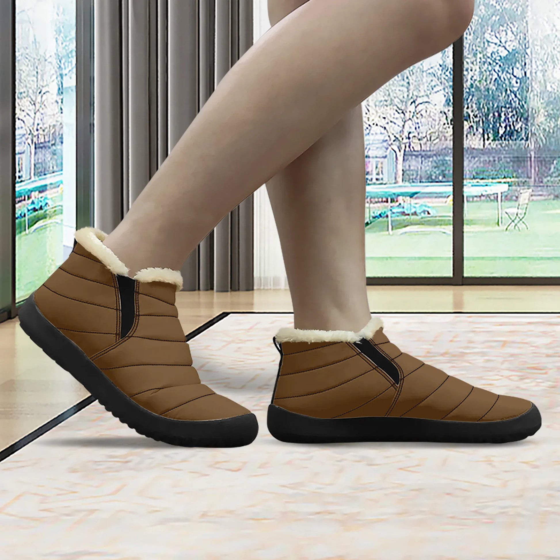 braune-faux-fur-slipper-slipper-jlr-design-3 - JLR Design