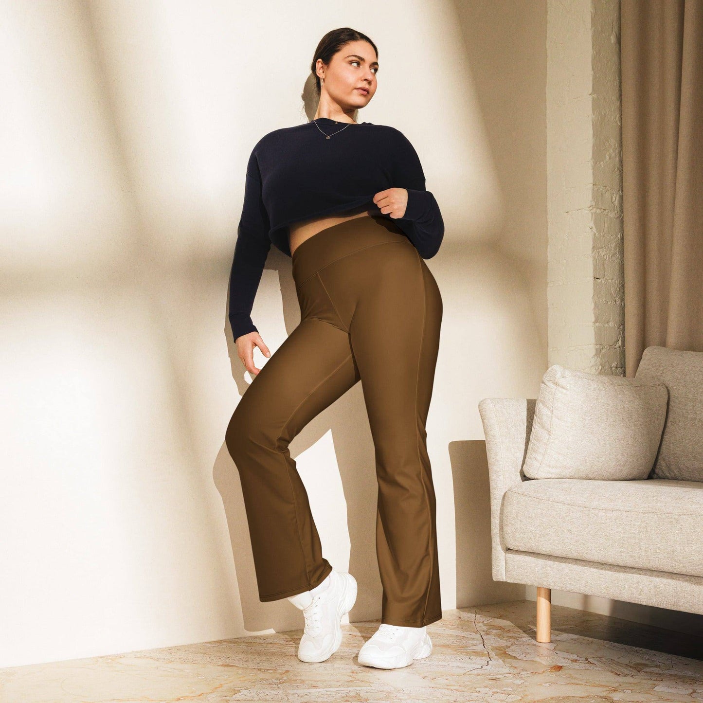 braune-high-waist-flare-leggings-flare-leggings-jlr-design-4 - JLR Design