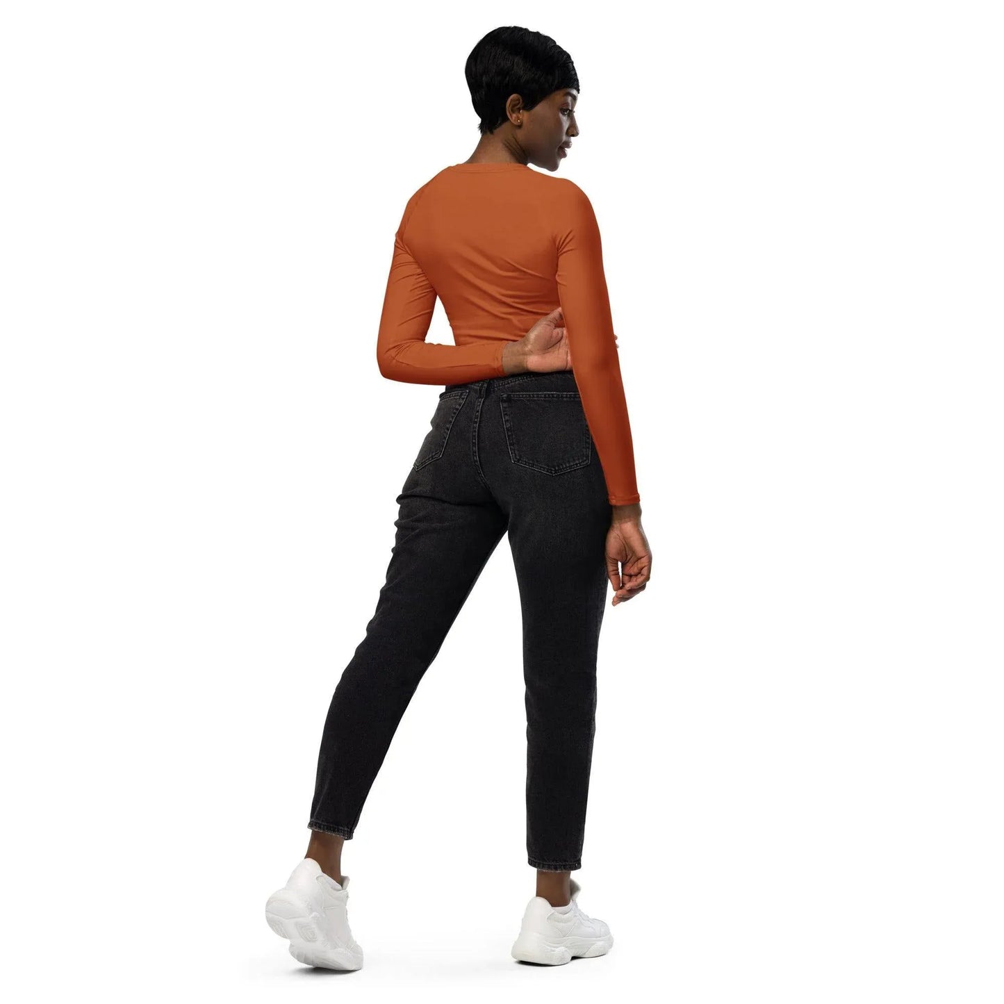 braunes-long-sleeve-damen-crop-top-long-sleeve-crop-top-jlr-design-4 - JLR Design