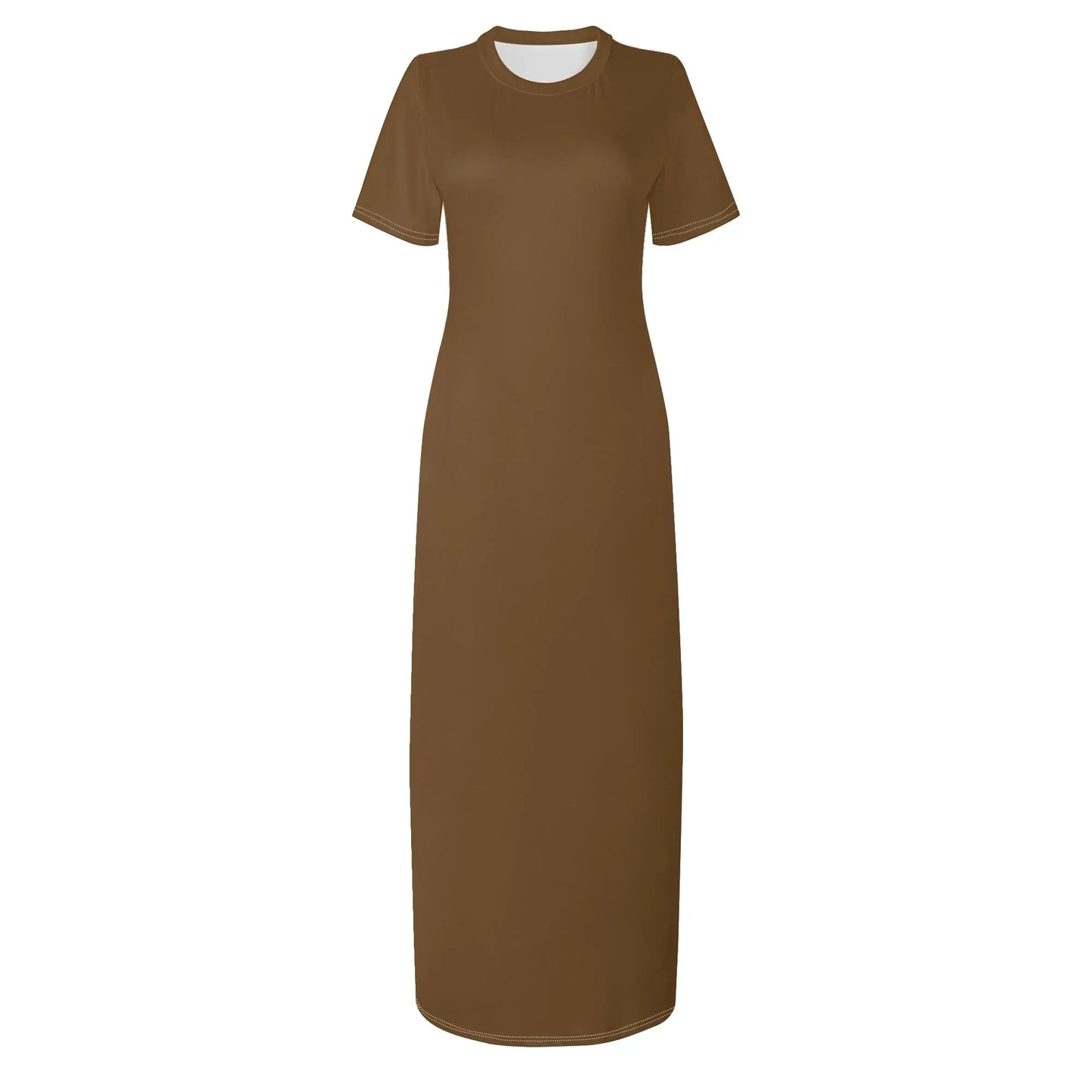 braunes-short-sleeve-long-dress-long-dress-jlr-design-3 - JLR Design